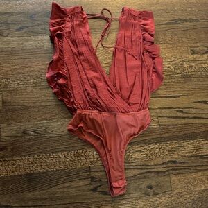 lulus red bodysuit